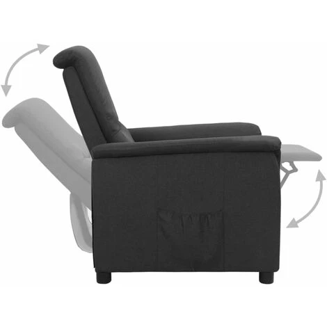 FIMEI Fauteuil Releveur Inclinable Gris Foncé Tissu 7 FIMEI Fauteuil Releveur Inclinable Gris Foncé Tissu – Image 5