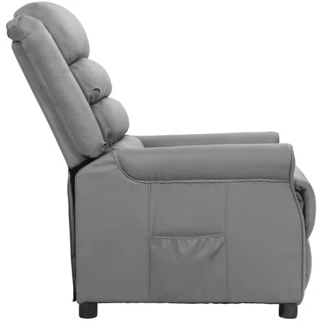 FIMEI Fauteuil Releveur Inclinable Gris Similicuir 6 FIMEI Fauteuil Releveur Inclinable Gris Similicuir – Image 4