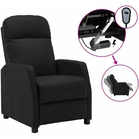 FIMEI Fauteuil Inclinable électrique Noir Similicuir 3 FIMEI Fauteuil Inclinable électrique Noir Similicuir