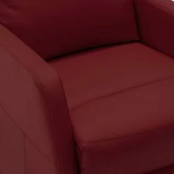 FIMEI Fauteuil Inclinable Rouge Bordeaux Similicuir -Pas Cher Fauteuil Magasin 61380382 5