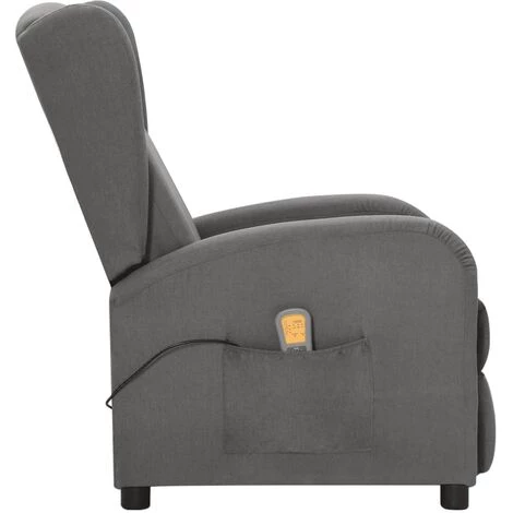 FIMEI Fauteuil Releveur Inclinable De Massage Gris Clair Tissu 6 FIMEI Fauteuil Releveur Inclinable De Massage Gris Clair Tissu – Image 4