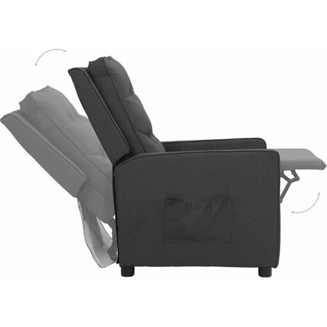 FIMEI Fauteuil Inclinable Gris Foncé Tissu 7 FIMEI Fauteuil Inclinable Gris Foncé Tissu – Image 5