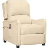 FIMEI Fauteuil De Massage Inclinable Crème Tissu -Pas Cher Fauteuil Magasin 61382053 1