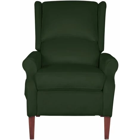 FIMEI Fauteuil De Massage Inclinable Vert Foncé Velours 4 FIMEI Fauteuil De Massage Inclinable Vert Foncé Velours – Image 2