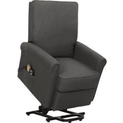 FIMEI Fauteuil De Massage Inclinable Gris Foncé Tissu