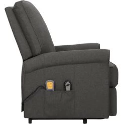 FIMEI Fauteuil De Massage Inclinable Gris Foncé Tissu -Pas Cher Fauteuil Magasin 61382360 4
