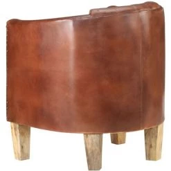 FIMEI Fauteuil Marron Cuir Véritable 10 FIMEI Fauteuil Marron Cuir Véritable -Pas Cher Fauteuil Magasin 61382413 4