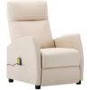 FIMEI Fauteuil De Massage Inclinable Crème Tissu 2 FIMEI Fauteuil De Massage Inclinable Crème Tissu -Pas Cher Fauteuil Magasin 61382488 1