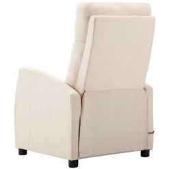 FIMEI Fauteuil De Massage Inclinable Crème Tissu -Pas Cher Fauteuil Magasin 61382488 4