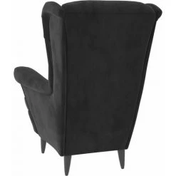 FIMEI Fauteuil Gris Foncé Velours -Pas Cher Fauteuil Magasin 61382639 5