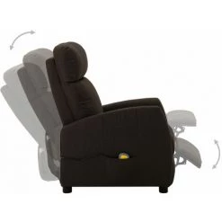 FIMEI Fauteuil De Massage Inclinable Marron Foncé Tissu 9 FIMEI Fauteuil De Massage Inclinable Marron Foncé Tissu -Pas Cher Fauteuil Magasin 61382699 3