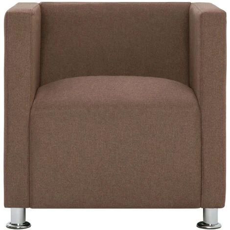 FIMEI Fauteuil Cube Marron Tissu 5 FIMEI Fauteuil Cube Marron Tissu – Image 3