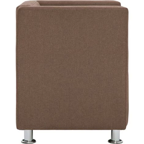 FIMEI Fauteuil Cube Marron Tissu 6 FIMEI Fauteuil Cube Marron Tissu – Image 4