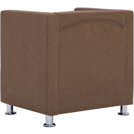 FIMEI Fauteuil Cube Marron Tissu 7 FIMEI Fauteuil Cube Marron Tissu – Image 5