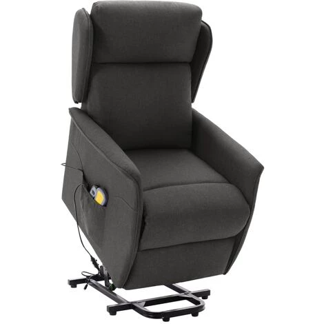 FIMEI Fauteuil De Massage Inclinable Gris Foncé Tissu 3 FIMEI Fauteuil De Massage Inclinable Gris Foncé Tissu