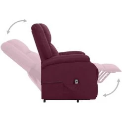 FIMEI Fauteuil Inclinable Violet Tissu -Pas Cher Fauteuil Magasin 61382866 5