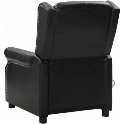 FIMEI Fauteuil De Massage Inclinable Noir Similicuir Brillant -Pas Cher Fauteuil Magasin 61383107 4