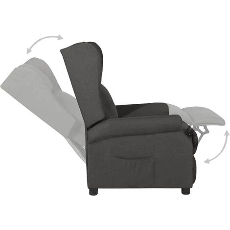 FIMEI Fauteuil Inclinable Gris Foncé Tissu 6 FIMEI Fauteuil Inclinable Gris Foncé Tissu – Image 4