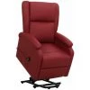 FIMEI Fauteuil Inclinable Rouge Bordeaux Similicuir -Pas Cher Fauteuil Magasin 61383180 1