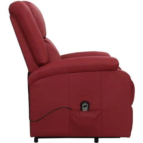 FIMEI Fauteuil Inclinable Rouge Bordeaux Similicuir 7 FIMEI Fauteuil Inclinable Rouge Bordeaux Similicuir – Image 5