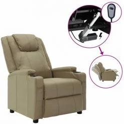 FIMEI Fauteuil Inclinable électrique Cappuccino Similicuir