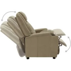 FIMEI Fauteuil Inclinable électrique Cappuccino Similicuir -Pas Cher Fauteuil Magasin 61383344 4