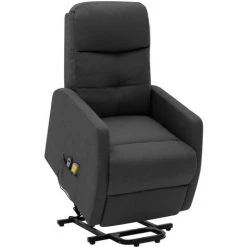 FIMEI Fauteuil Inclinable De Massage Gris Foncé Tissu