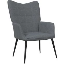 FIMEI Chaise De Relaxation Gris Foncé Tissu