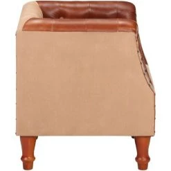 FIMEI Fauteuil Marron Cuir Véritable Et Bois De Manguier Massif 9 FIMEI Fauteuil Marron Cuir Véritable Et Bois De Manguier Massif -Pas Cher Fauteuil Magasin 61383477 3