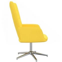 FIMEI Chaise De Relaxation Jaune Moutarde Tissu -Pas Cher Fauteuil Magasin 61383489 3