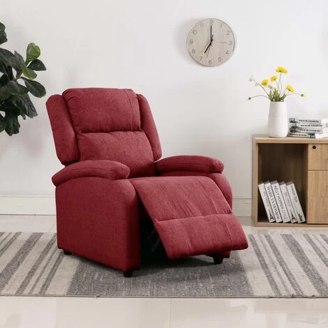 FIMEI Fauteuil Inclinable Rouge Bordeaux Tissu 3 FIMEI Fauteuil Inclinable Rouge Bordeaux Tissu