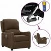 FIMEI Fauteuil Releveur Inclinable De Massage Marron Tissu 2 FIMEI Fauteuil Releveur Inclinable De Massage Marron Tissu -Pas Cher Fauteuil Magasin 61383672 1