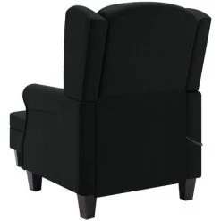 FIMEI Fauteuil De Massage Avec Repose-pied Noir Tissu -Pas Cher Fauteuil Magasin 61383673 5