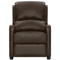 FIMEI Fauteuil Releveur Inclinable Massage Marron Similicuir Brillant -Pas Cher Fauteuil Magasin 61383756 3