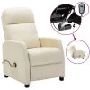 FIMEI Fauteuil Inclinable électrique De Massage Crème Similicuir
