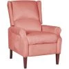 FIMEI Fauteuil Inclinable Rose Velours -Pas Cher Fauteuil Magasin 61383971 1
