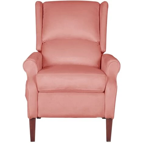 FIMEI Fauteuil Inclinable Rose Velours 4 FIMEI Fauteuil Inclinable Rose Velours – Image 2