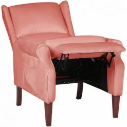 FIMEI Fauteuil Inclinable Rose Velours 10 FIMEI Fauteuil Inclinable Rose Velours -Pas Cher Fauteuil Magasin 61383971 4