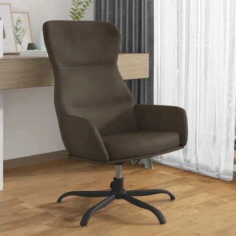 FIMEI Chaise De Relaxation Gris Foncé Similicuir Daim 3 FIMEI Chaise De Relaxation Gris Foncé Similicuir Daim