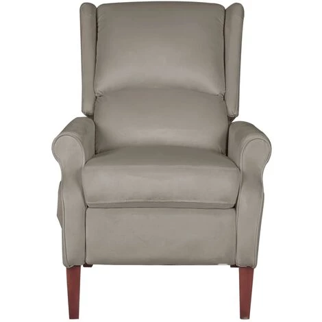 FIMEI Fauteuil Inclinable Gris Clair Velours 4 FIMEI Fauteuil Inclinable Gris Clair Velours – Image 2