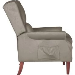 FIMEI Fauteuil Inclinable Gris Clair Velours 9 FIMEI Fauteuil Inclinable Gris Clair Velours -Pas Cher Fauteuil Magasin 61384139 3