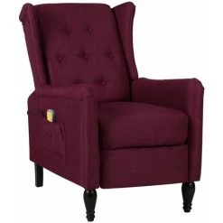 FIMEI Fauteuil De Massage Inclinable Violet Tissu