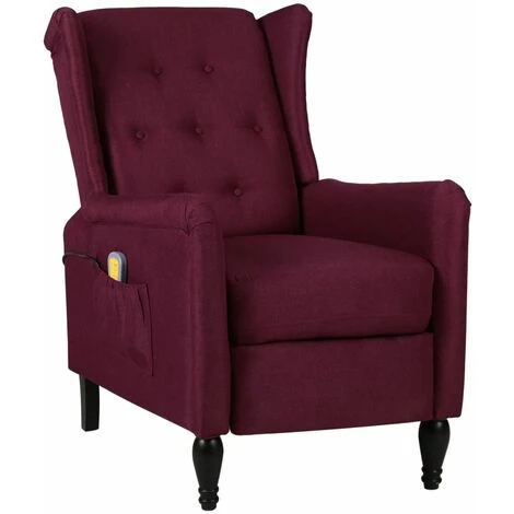 FIMEI Fauteuil De Massage Inclinable Violet Tissu 3 FIMEI Fauteuil De Massage Inclinable Violet Tissu