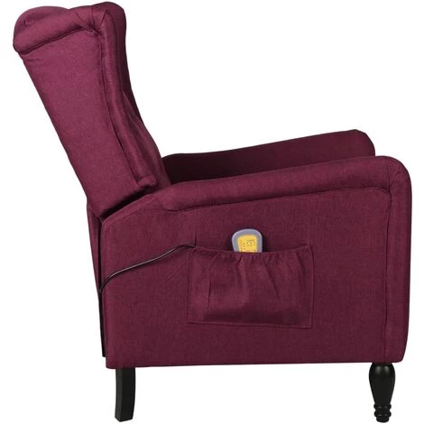 FIMEI Fauteuil De Massage Inclinable Violet Tissu 5 FIMEI Fauteuil De Massage Inclinable Violet Tissu – Image 3