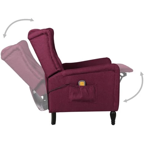 FIMEI Fauteuil De Massage Inclinable Violet Tissu 6 FIMEI Fauteuil De Massage Inclinable Violet Tissu – Image 4