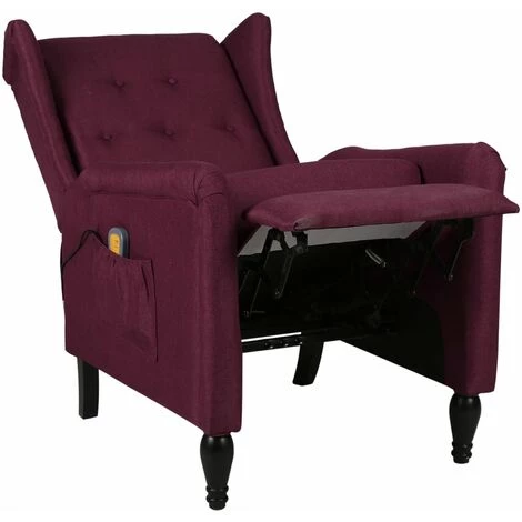 FIMEI Fauteuil De Massage Inclinable Violet Tissu 7 FIMEI Fauteuil De Massage Inclinable Violet Tissu – Image 5