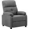 FIMEI Fauteuil Inclinable Gris Clair Tissu -Pas Cher Fauteuil Magasin 61384380 1