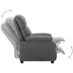 FIMEI Fauteuil Inclinable électrique Gris Clair Tissu 9 FIMEI Fauteuil Inclinable électrique Gris Clair Tissu -Pas Cher Fauteuil Magasin 61384395 3