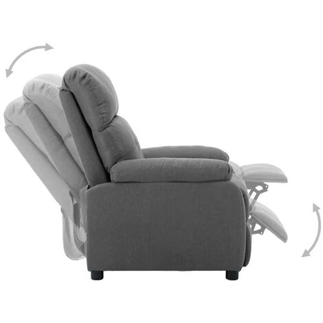FIMEI Fauteuil Inclinable électrique Gris Clair Tissu 5 FIMEI Fauteuil Inclinable électrique Gris Clair Tissu – Image 3