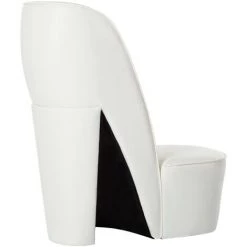 FIMEI Chaise En Forme De Chaussure à Talon Haut Blanc Similicuir -Pas Cher Fauteuil Magasin 61384518 3
